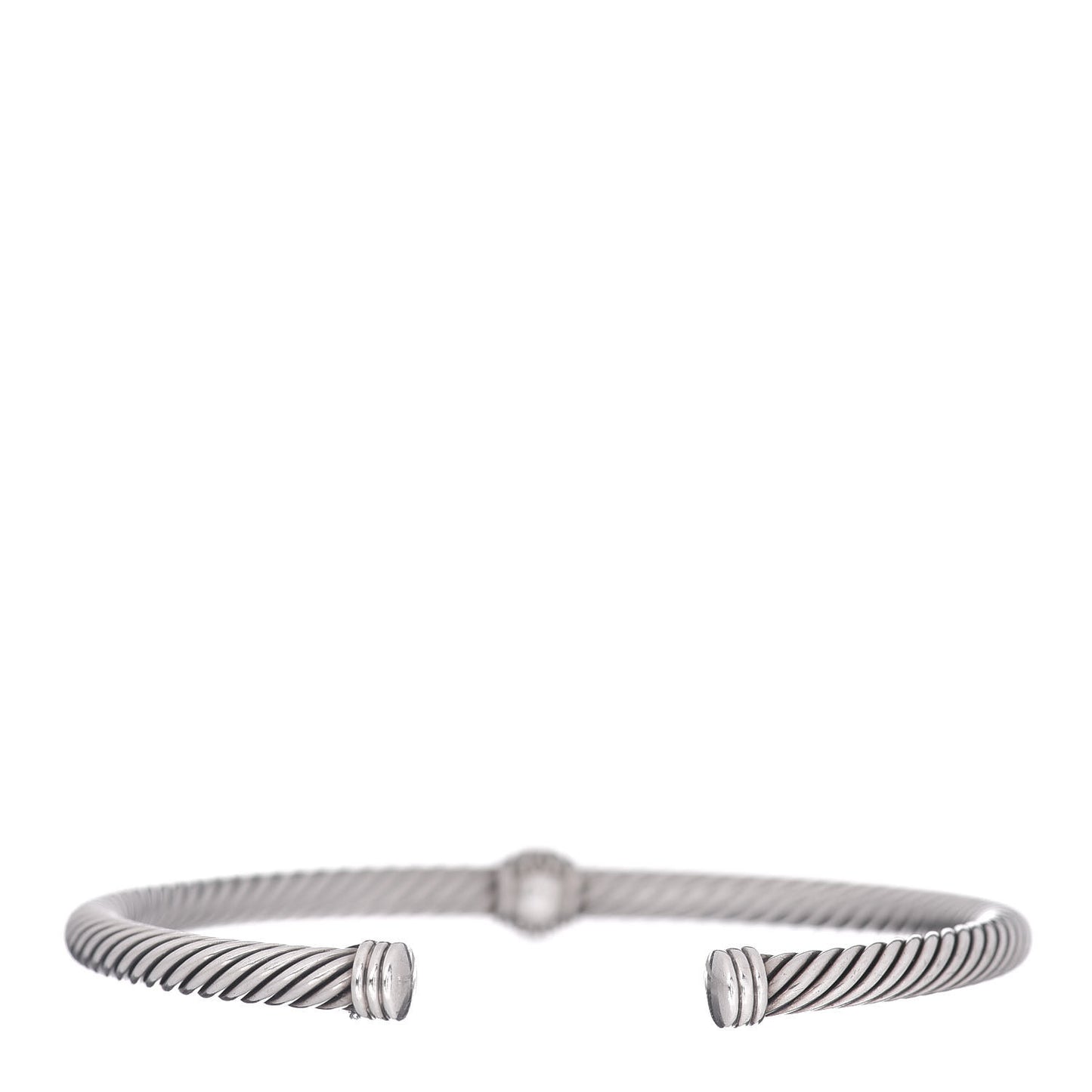 Sterling Silver Diamond 4mm Cable Classics Single Station Bracelet