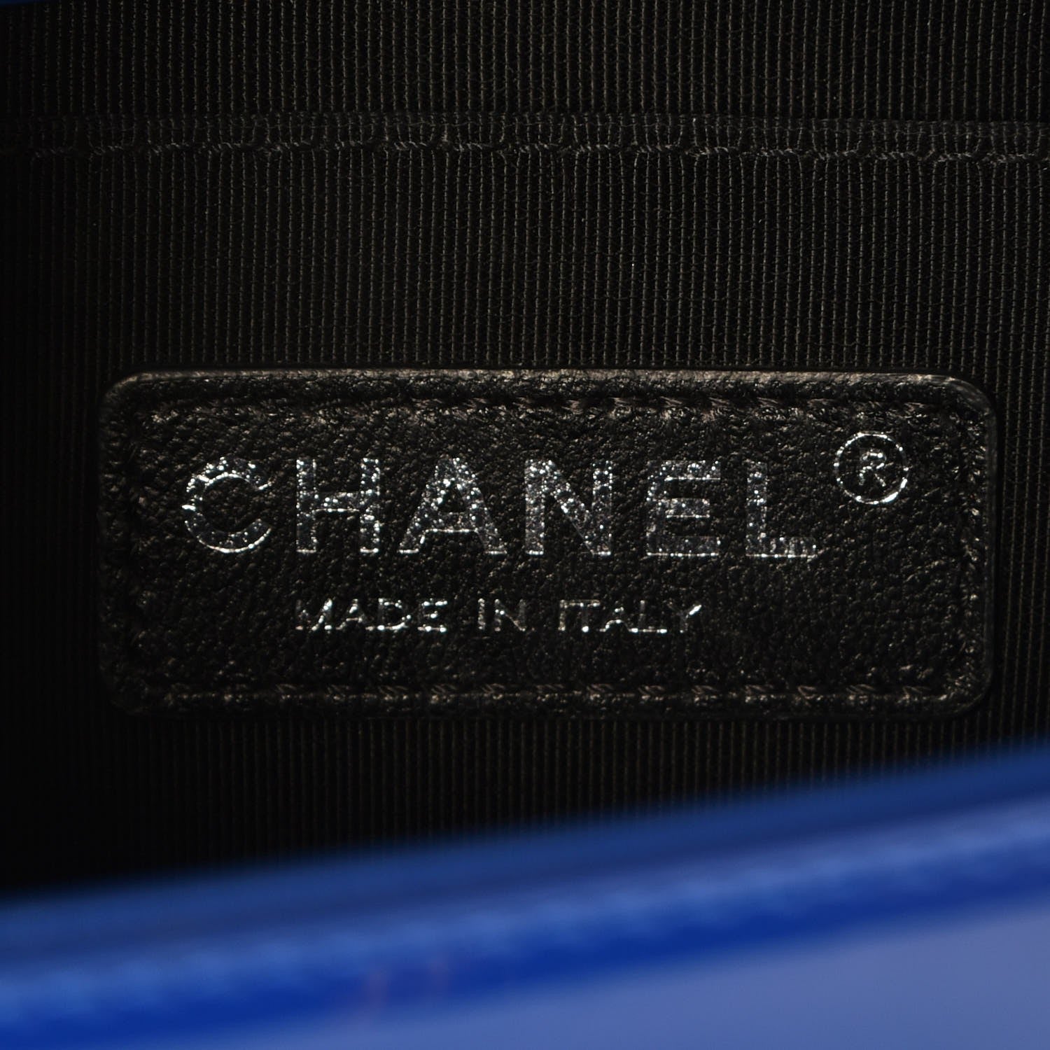 Chanel Patent Calfskin Quilted Small Plexiglass Boy Flap Blue 6 of 7