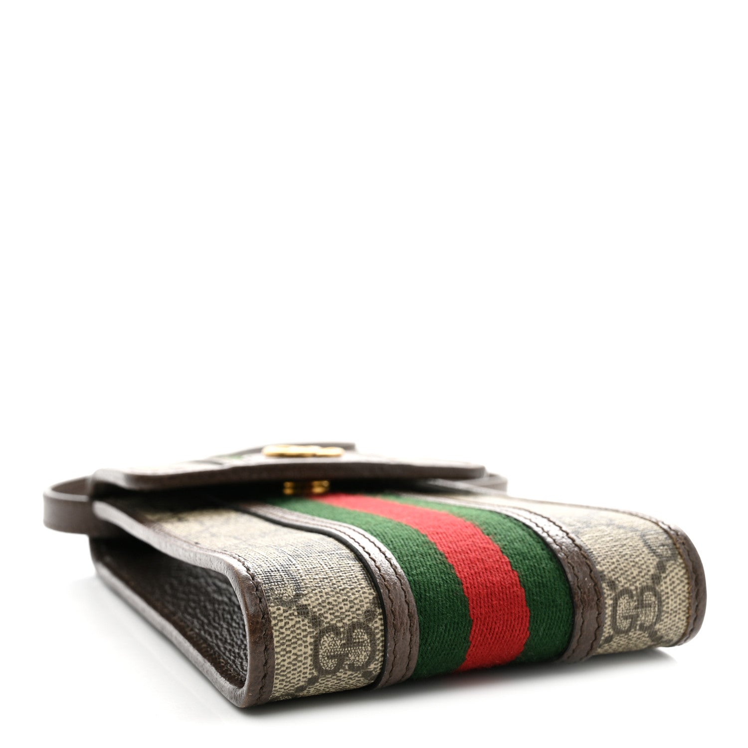 Gucci GG Supreme Monogram Web Mini Ophidia Crossbody Bag Beige New Acero Acero 4 of 11