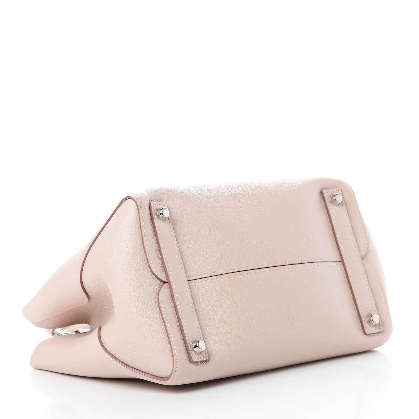 Supple Grained Calfskin Medium Open Bar Tote Rose Poudre