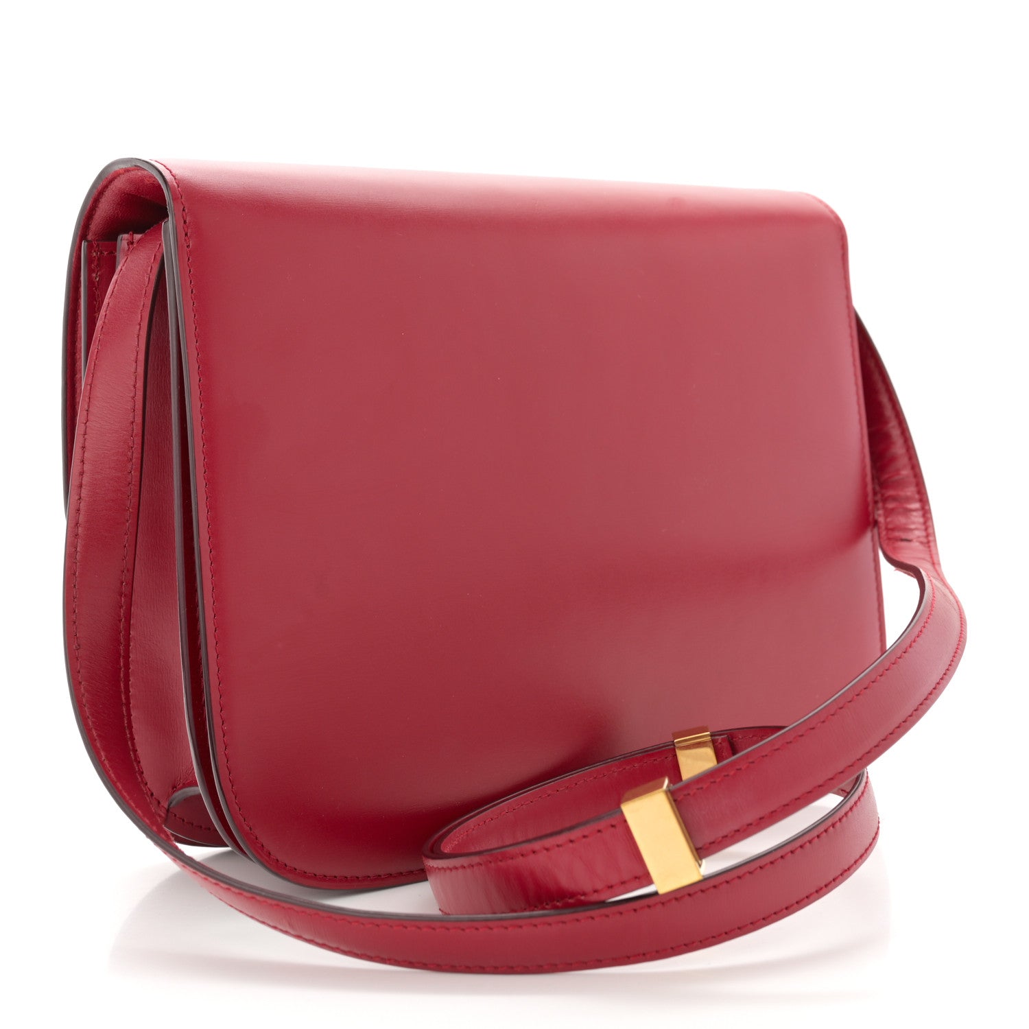 Celine Box Calfskin Medium Classic Box Flap Bag Red 3 of 15