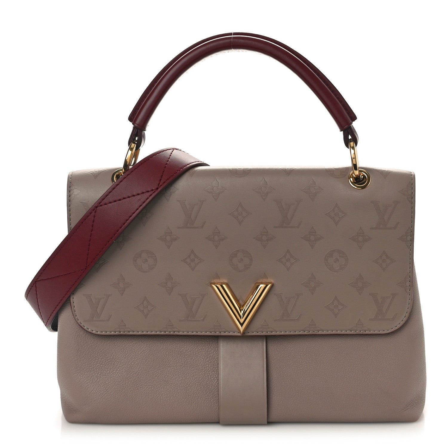 Louis Vuitton Calfskin Monogram Very One Handle Mastic Raisin 1 of 9