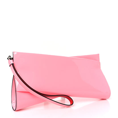 Christian Louboutin Patent Small Loubi Twist Zip Chain Clutch Bag Bubble Gum 3 of 9