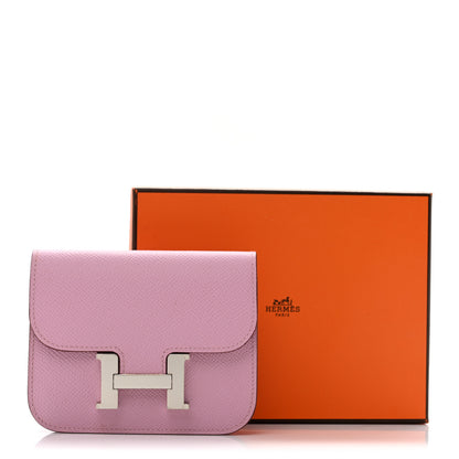 Hermes Epsom Constance Slim Wallet Mauve Sylvestre 9 of 9