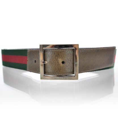 Gucci Leather Web Belt 85 34 1 of 5