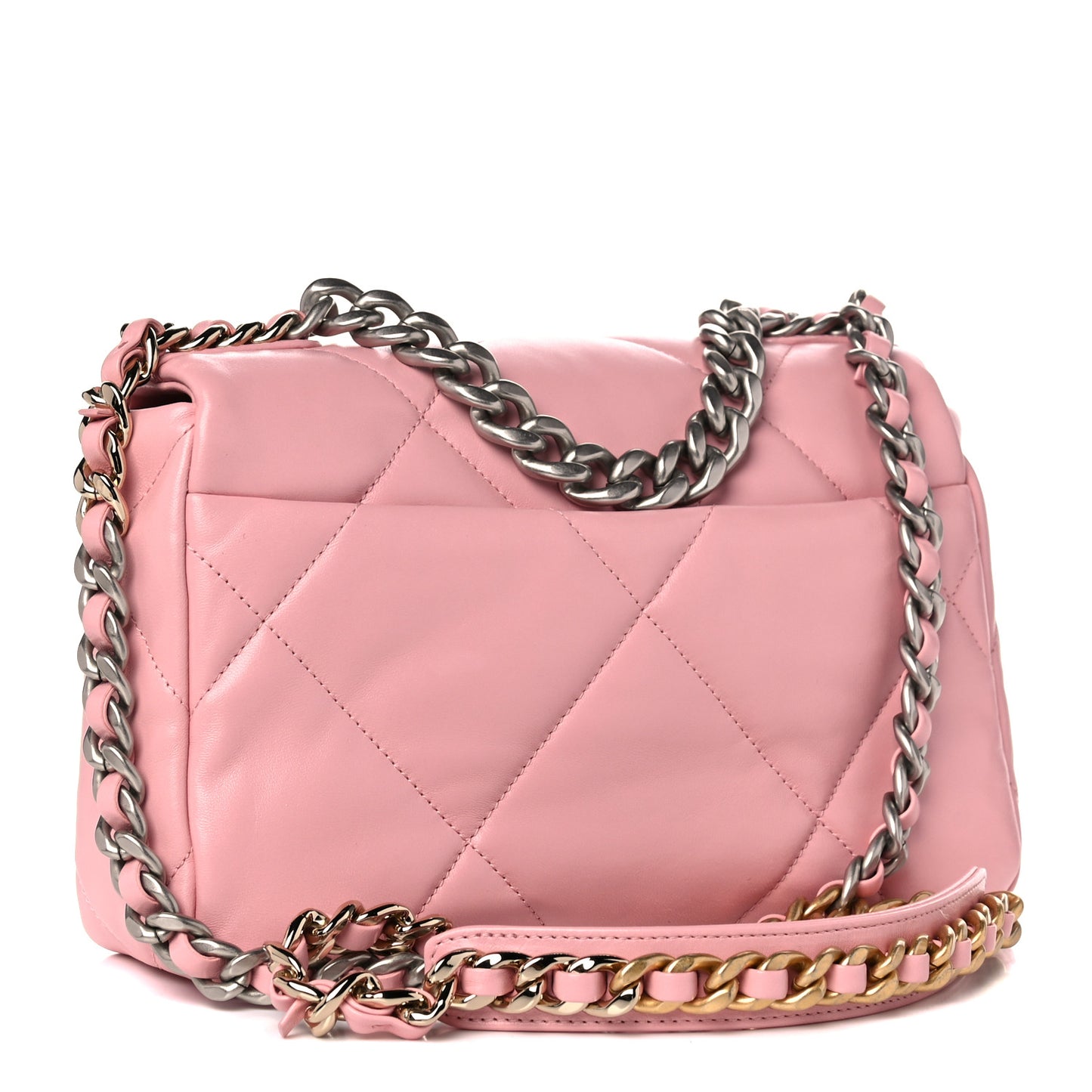 Lambskin Quilted Medium Chanel 19 Flap Pink