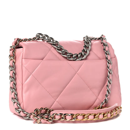 Chanel Lambskin Quilted Medium Chanel 19 Flap Pink 2 of 9
