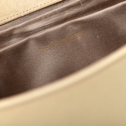 Saint Laurent Metallic Textured Calfskin Monogram Large Belle De Jour Clutch Gold 13 of 13