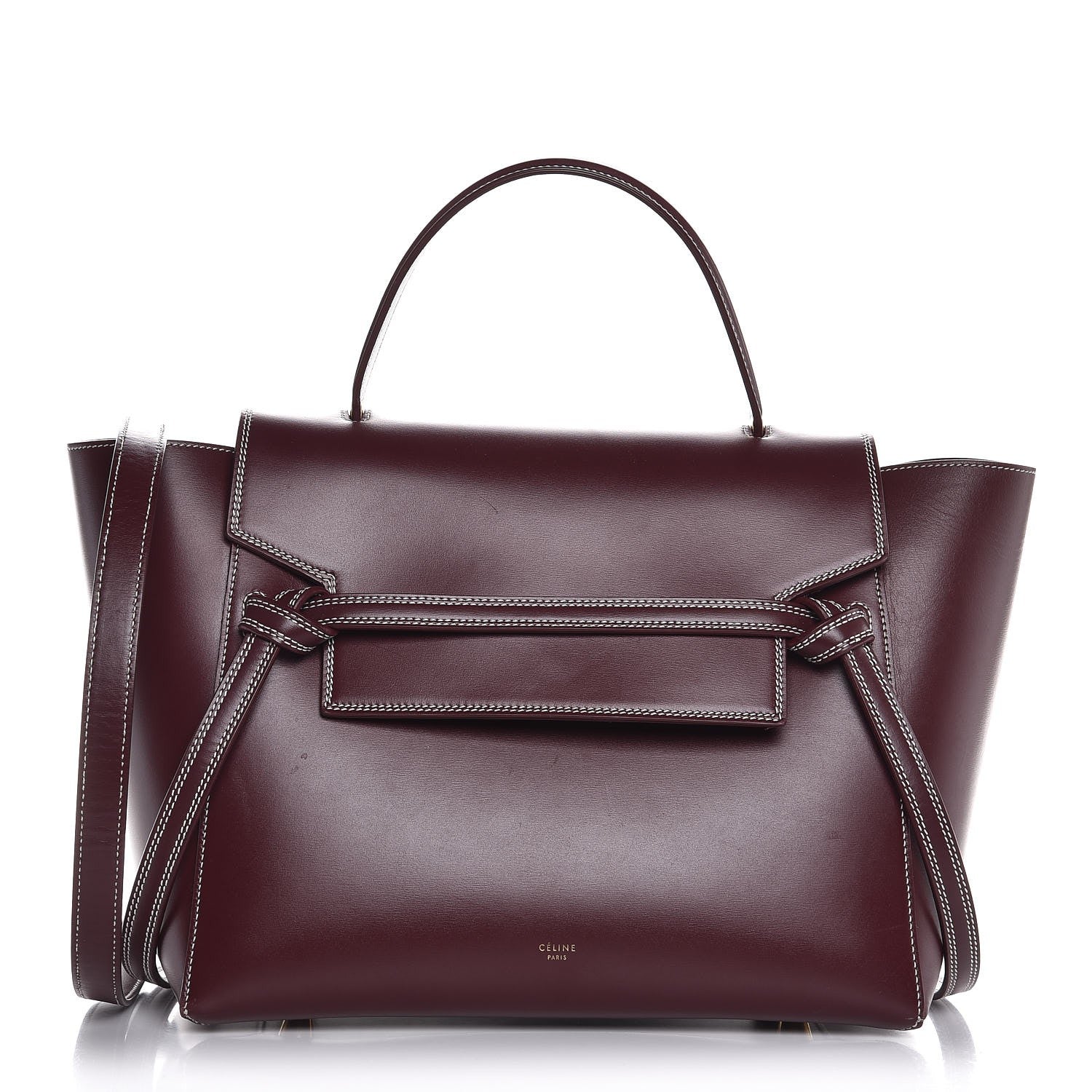 Celine Natural Calfskin Mini Belt Bag Burgundy 1 of 15