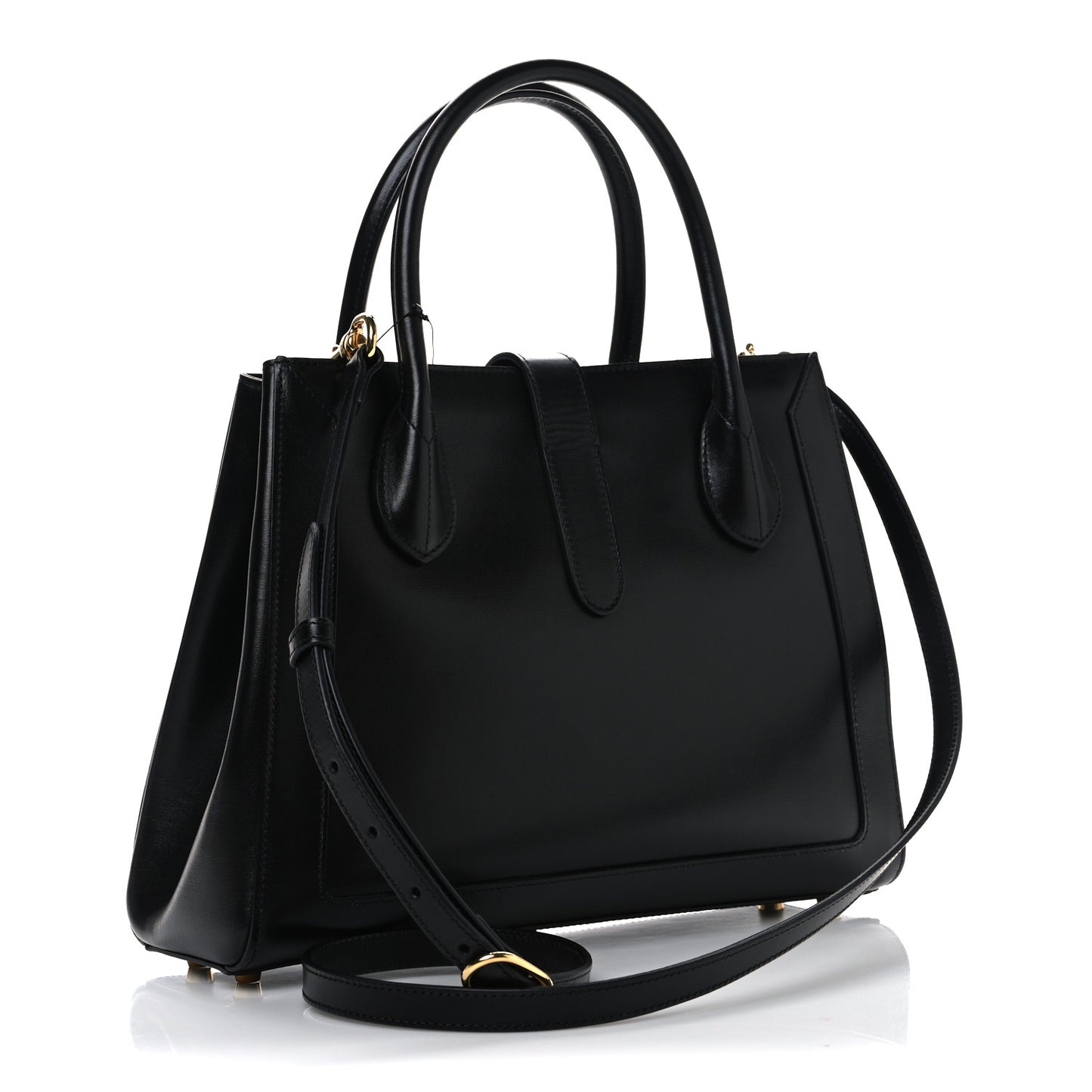 Boarded Plutone Calfskin Medium Jackie 1961 Tote Black