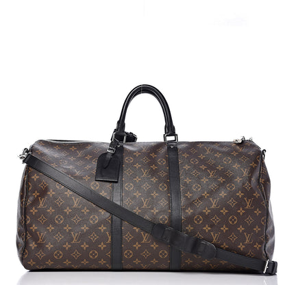 Louis Vuitton Monogram Macassar Keepall Bandouliere 55 1 of 16