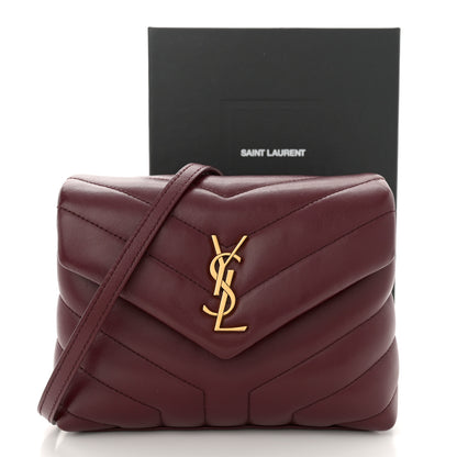 Saint Laurent Calfskin Y Quilted Monogram Toy Loulou Monogram Crossbody Bag Rouge Legion 12 of 12