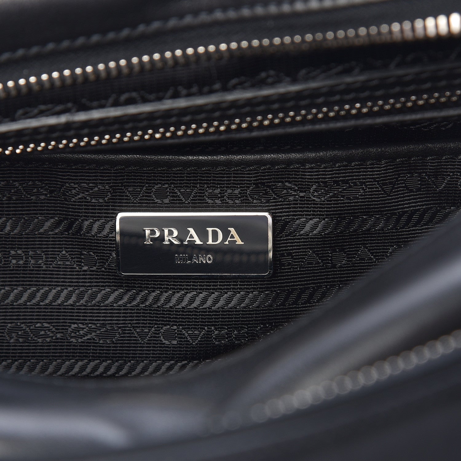 Prada Soft Calf Messenger Bag Black 6 of 9