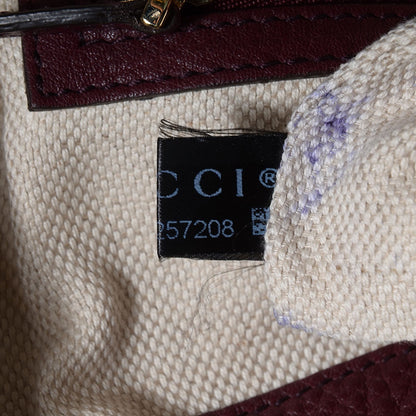 Gucci Pebbled Calfskin Large Soho Shoulder Bag Bordeaux 9 of 9