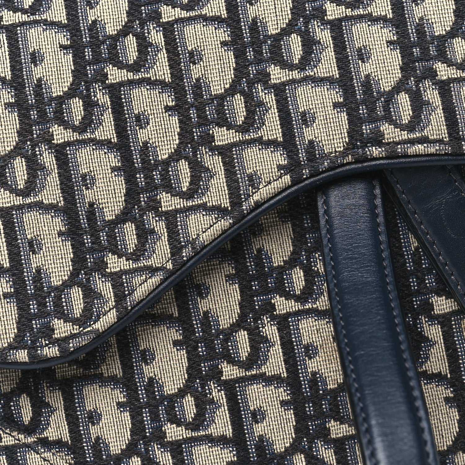 Christian Dior Oblique Saddle Bag Blue 8 of 11