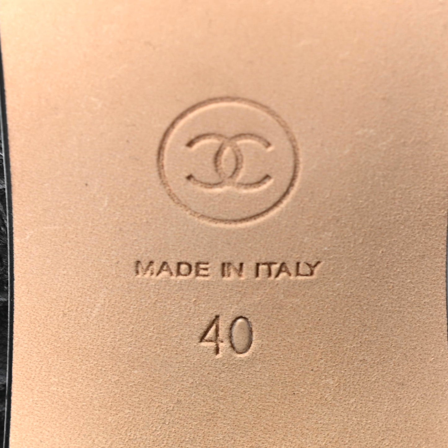 Lambskin Quilted Pearl CC Cap Toe Short Boots 40 Black