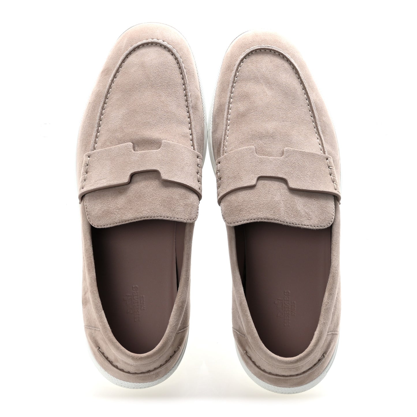 Suede Goatskin Mens Job Loafers 45 44 Rose Pale