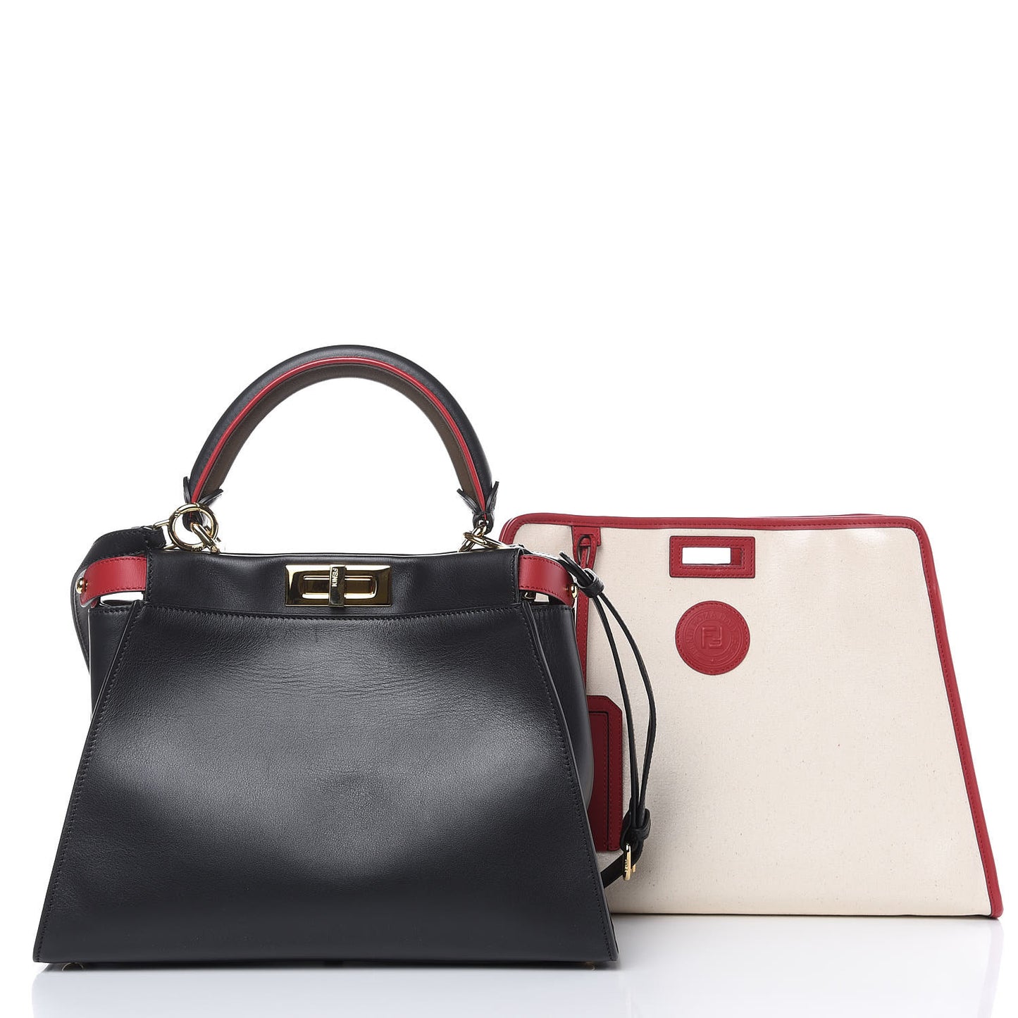 Vitello Seta Century Nappa Medium Peekaboo Iconic Defender Satchel Black Fragola Maya