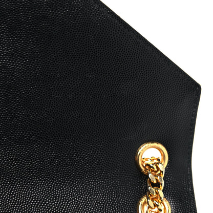 Saint Laurent Grain De Poudre Textured Mixed Matelasse Triquilt Medium Monogram Satchel Black 12 of 13