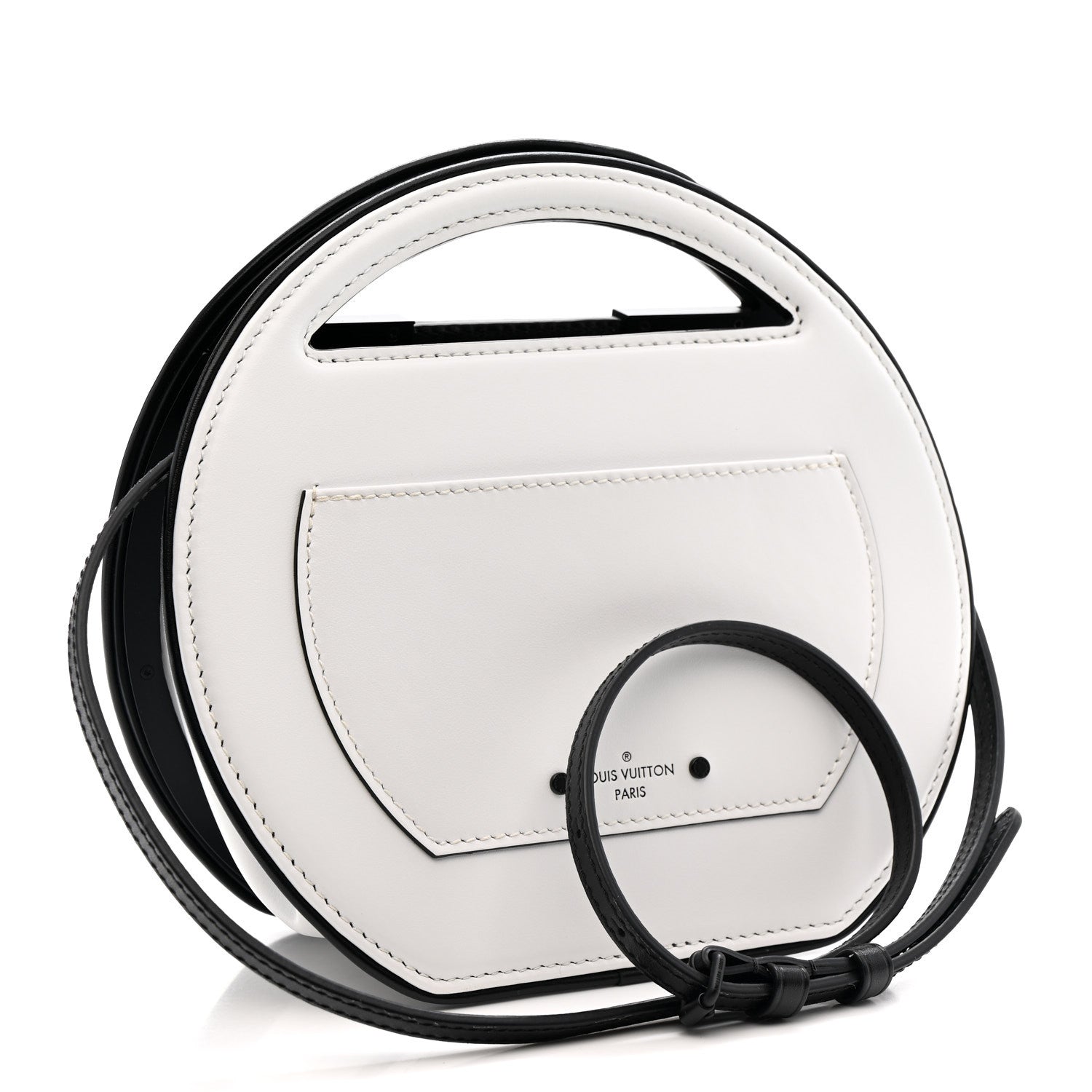 Louis Vuitton Calfskin Around Me PM White Black 3 of 11
