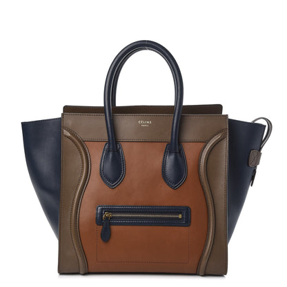 Celine Satin Calfskin Mini Tri-Color Luggage Camel 1 of 13