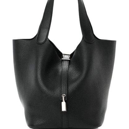Hermes Taurillon Clemence Picotin Lock 22 MM Black 8 of 17