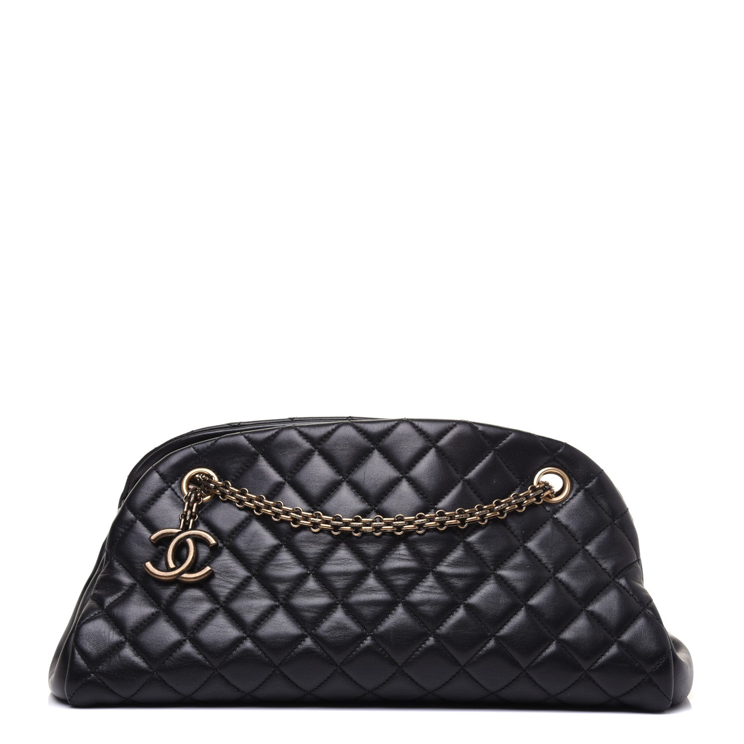 Chanel Lambskin Quilted Medium Just Mademoiselle Black 1 of 19