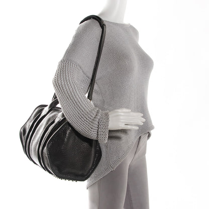 Alexander Wang Pebbled Lambskin Inside Out Rocco Gunpowder 2 of 10
