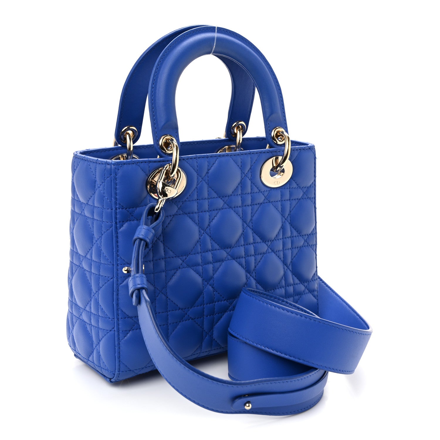 Christian Dior Lambskin Cannage Small My ABCDior Lady Dior Blue 3 of 11