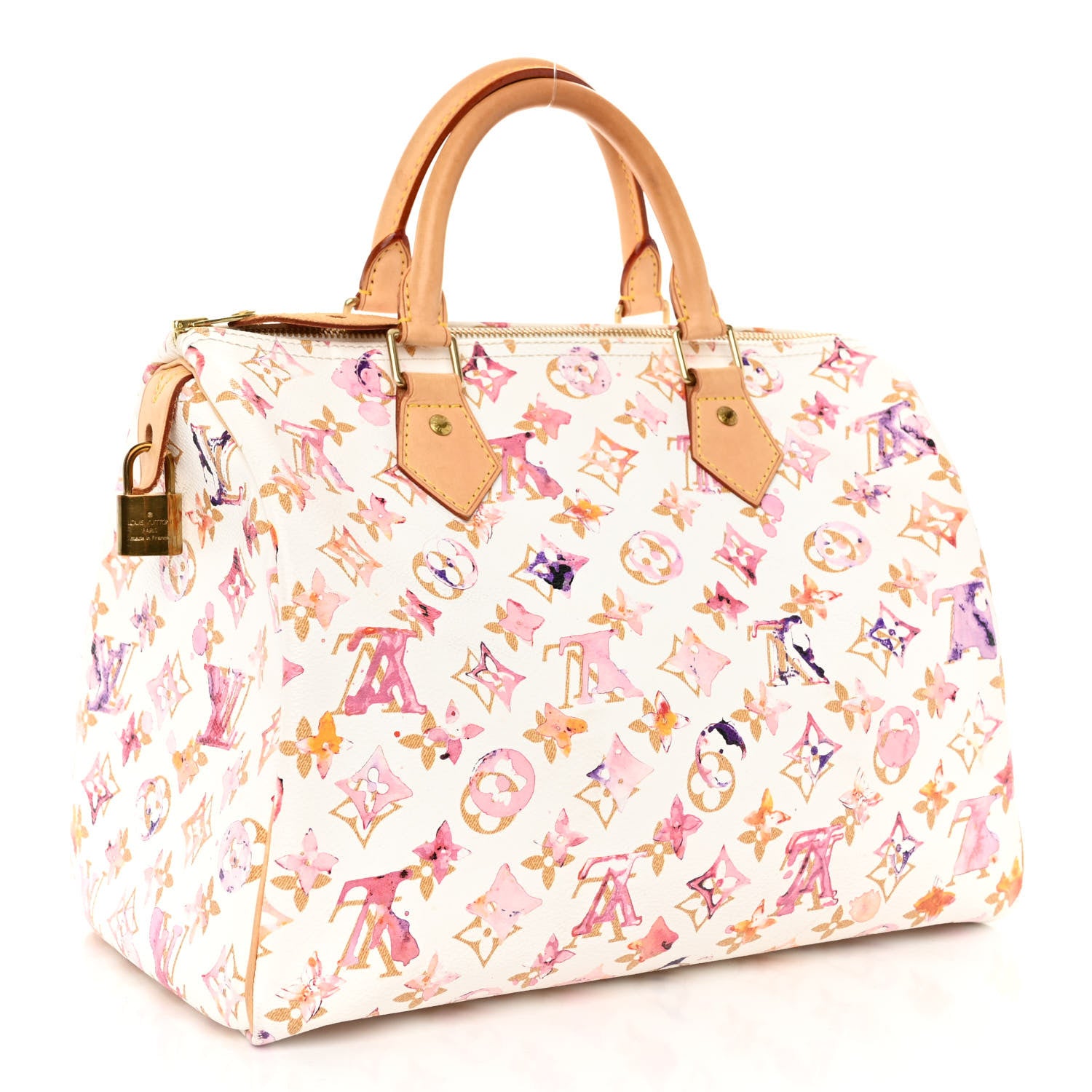 Louis Vuitton LOUIS VUITTON Watercolor Aquarelle Speedy 30 White 3 of 11