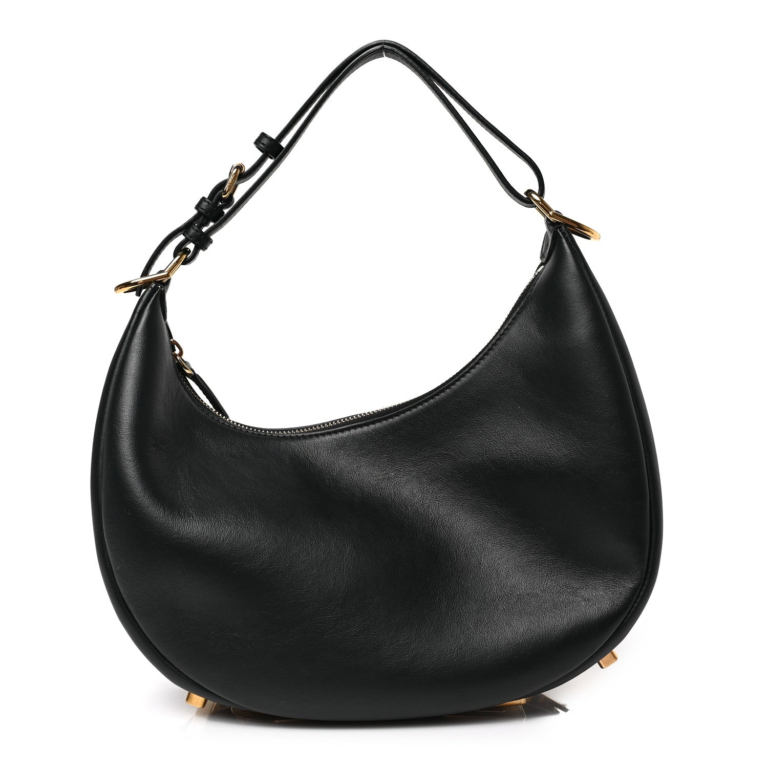 Fendi Vitello Grace Matte Small Fendigraphy Hobo Bag Black 1 of 8