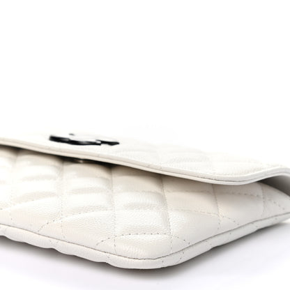 Chanel Caviar Quilted My Everything Flap Pouch White 9 of 9