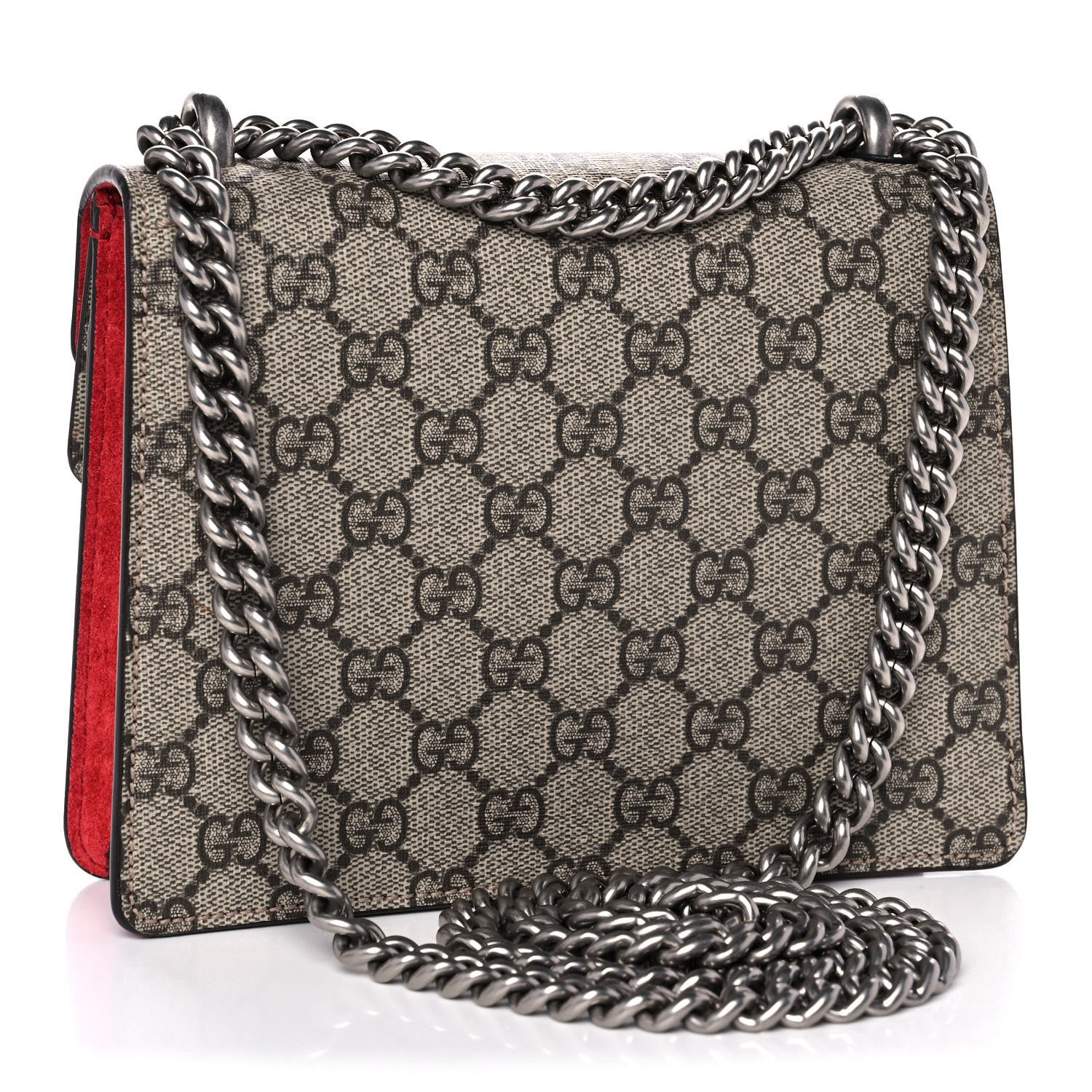 Gucci GG Supreme Monogram Mini Dionysus Shoulder Bag Hibiscus Red 3 of 10