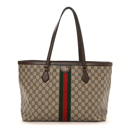 Gucci GG Supreme Monogram Medium Ophidia Shopping Tote Brown 1 of 10