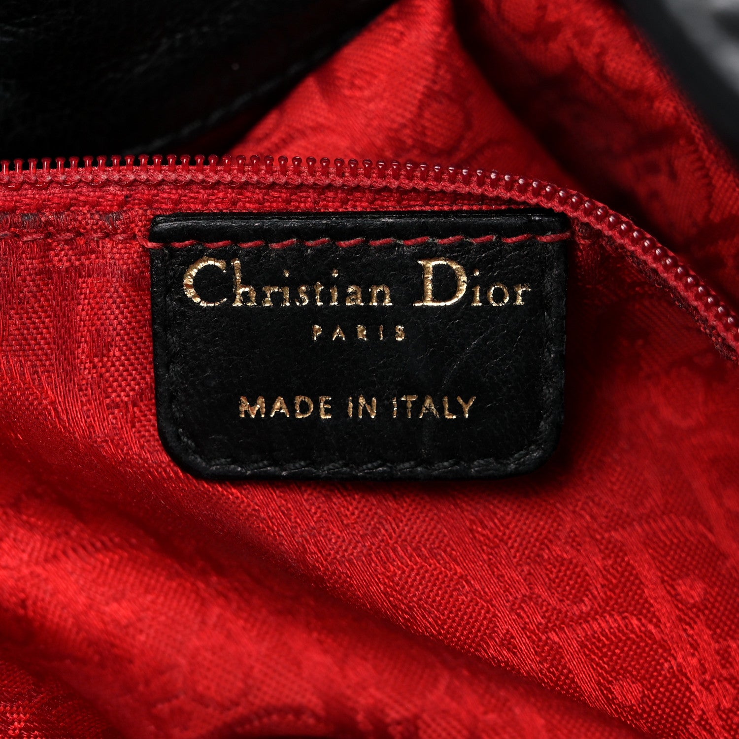 Christian Dior Lambskin Cannage Drawstring Bag Black 6 of 33