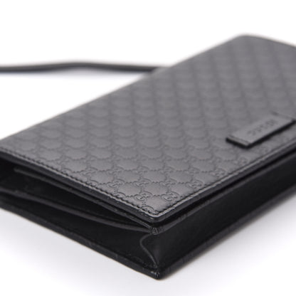 Gucci Microguccissima Crossbody Wallet Black 6 of 10