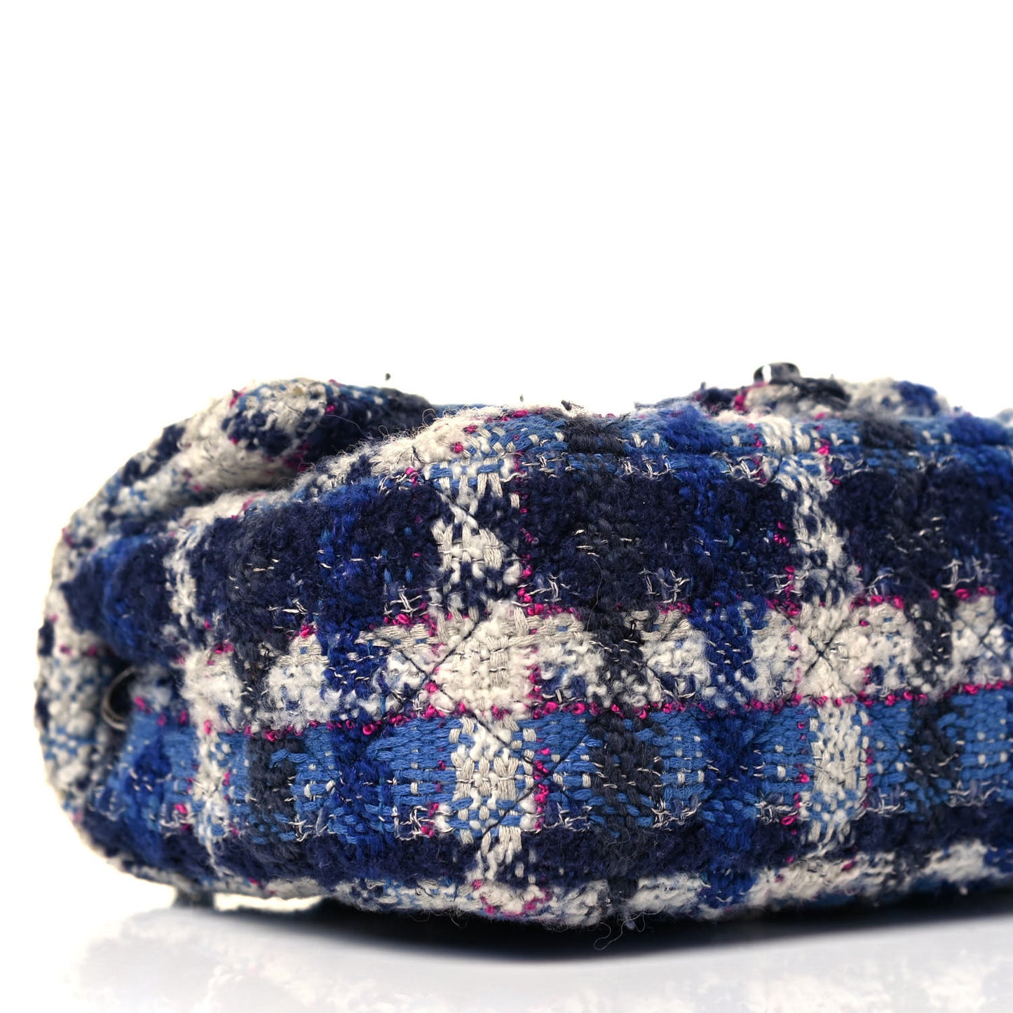 Tweed Quilted Mini Rectangular Flap Blue Multicolor