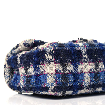 Chanel Tweed Quilted Mini Rectangular Flap Blue Multicolor 7 of 8