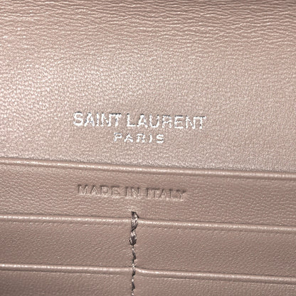 Saint Laurent Lambskin Y Quilted Monogram Large Loulou Flap Wallet Mink 6 of 7