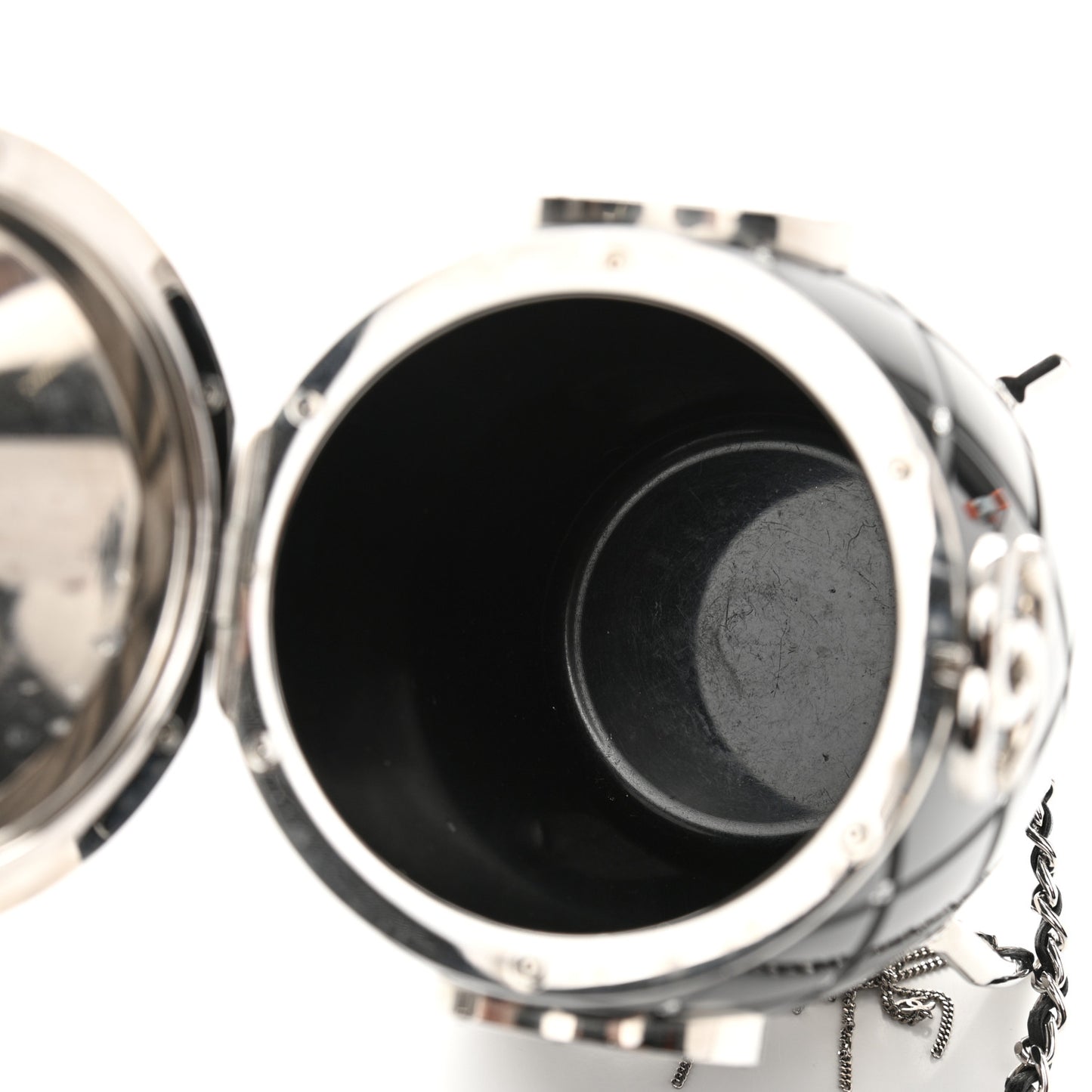 Plexiglass Crystal Rocket Ship Minaudière Clutch Black