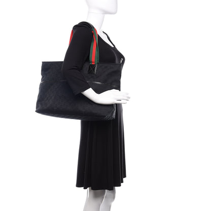 Gucci Monogram Web Large Diaper Tote Black 2 of 10