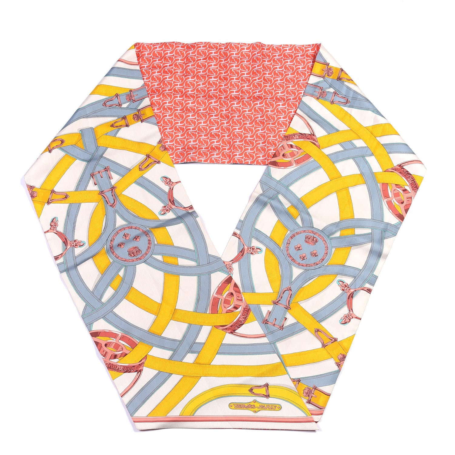 Hermes Silk Cavalcadour Maxi Twilly 1 of 3