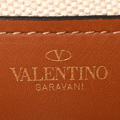 Valentino Garavani Canvas Calfskin Atelier 03 Rose Edition Round Crossbody Bag Natural 6 of 10