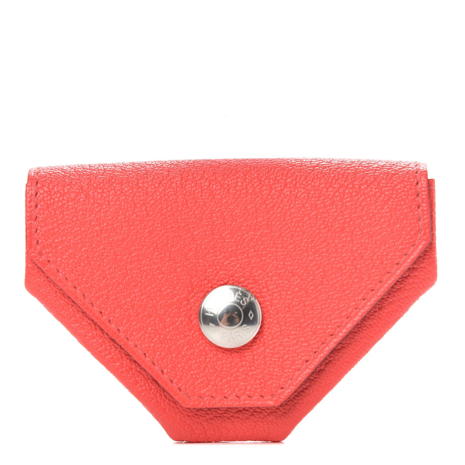 Hermes Chevre Mysore Verso Le 24 Coin Purse Rose Texas Bleu Frida 1 of 7