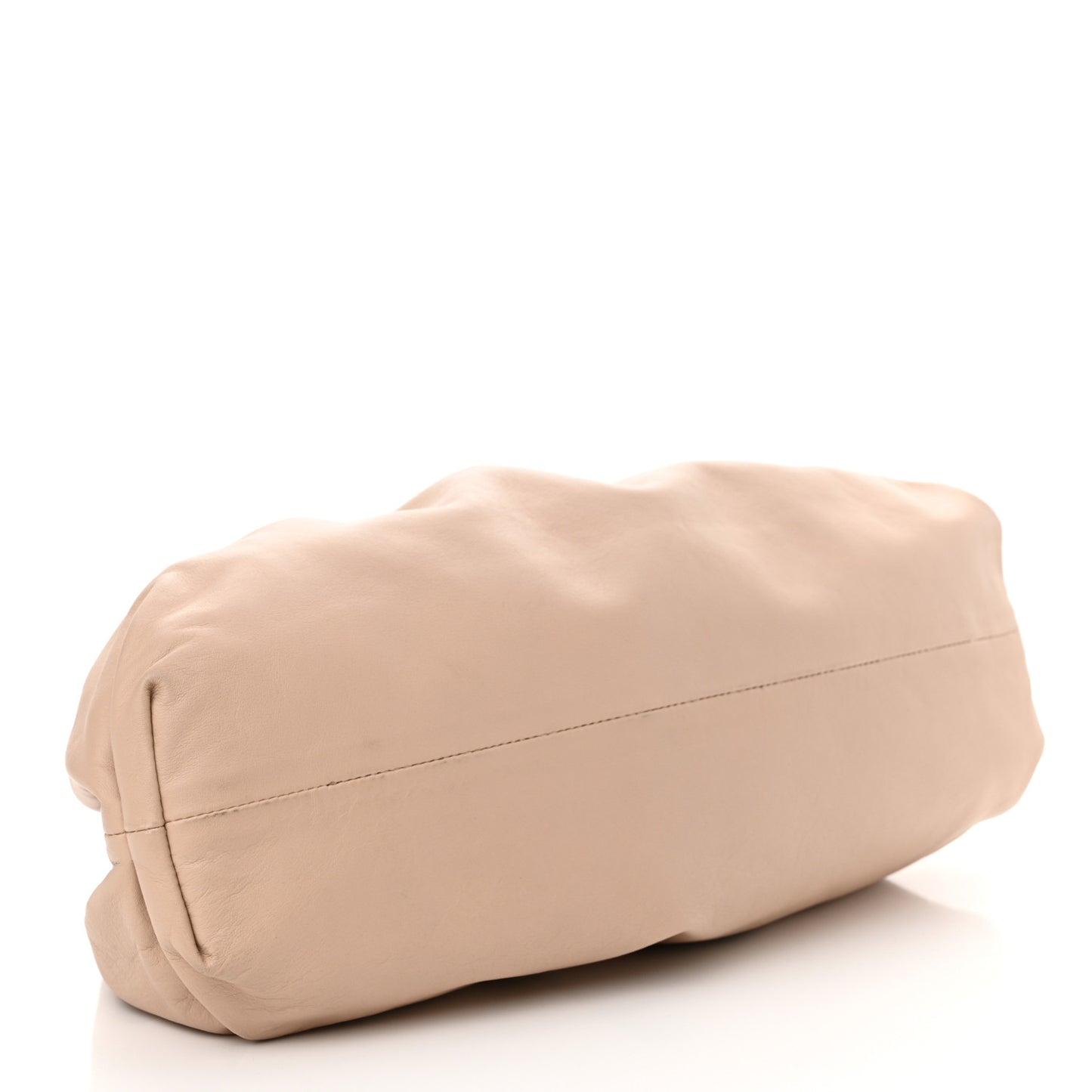 Smooth Butter Calf The Pouch Oversized Clutch Nude