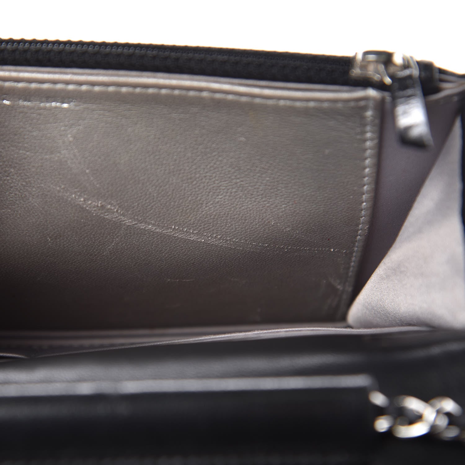 Chanel Lambskin Camellia Embossed Wallet on Chain WOC Black 16 of 16