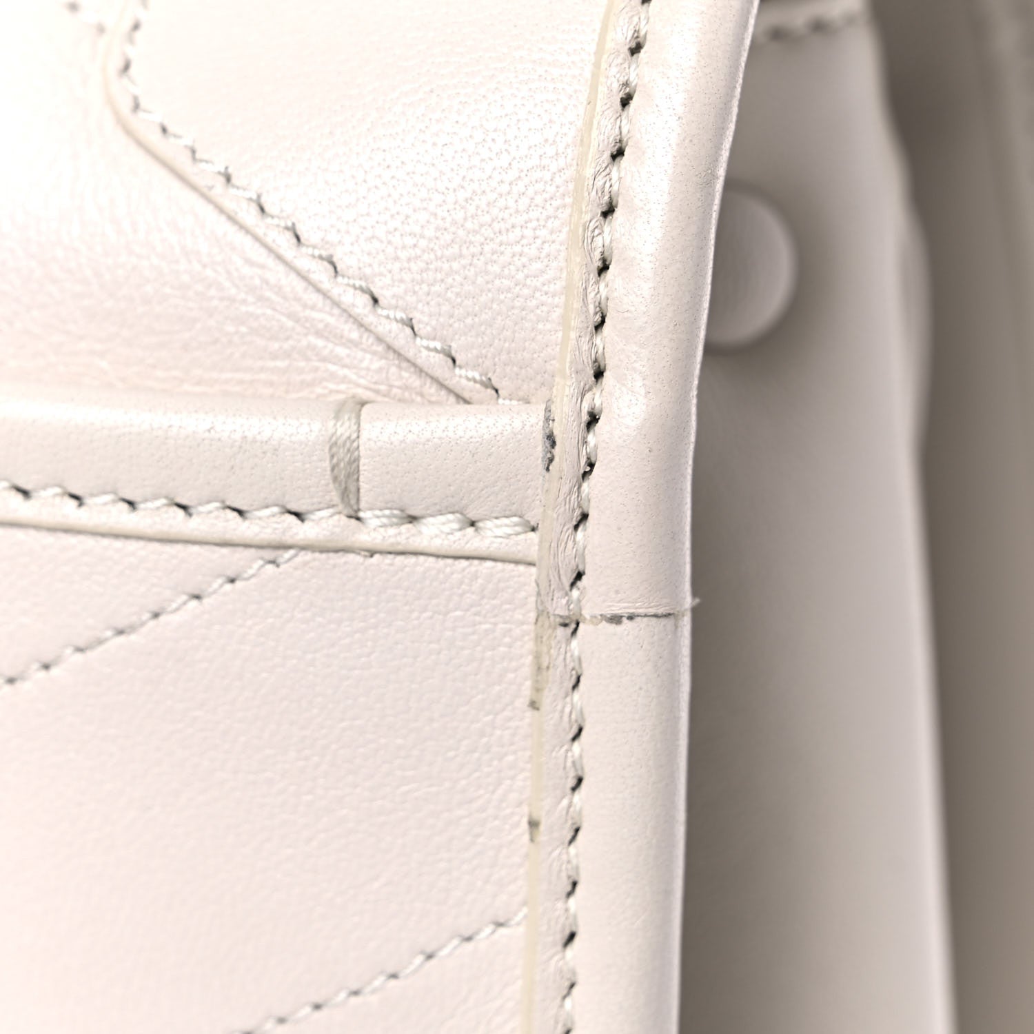 Saint Laurent Lambskin Matelasse Monogram Medium Niki Chain Satchel Ivory 15 of 19