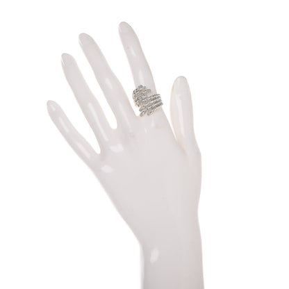 David Yurman Sterling Silver Diamond Willow Open Four Row Ring 49 5 2 of 6