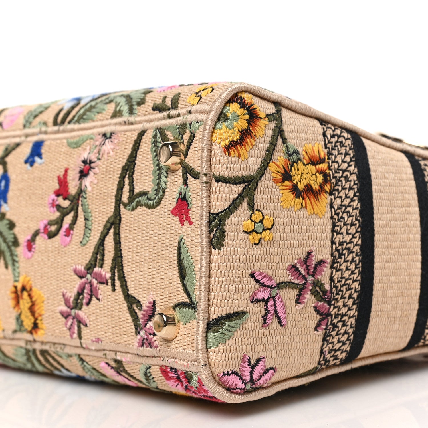 Christian Dior Canvas Embroidered Print Medium Lady D-Lite Multicolor 8 of 8