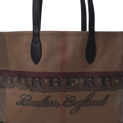 Burberry Coated Canvas Mega Check Medium Doodle Tote Black 11 of 11